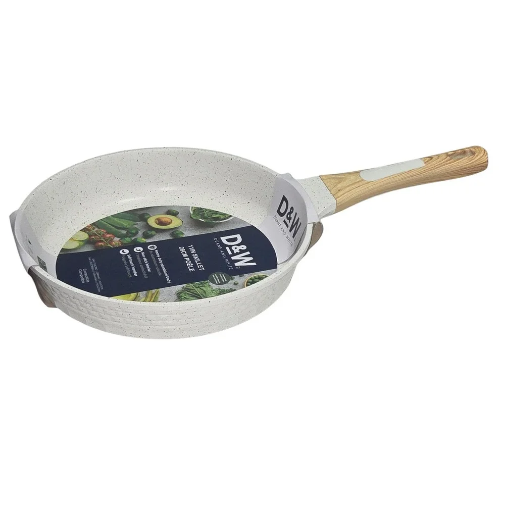D&W Deane And White Premium Cookware 11in Nonstick‎ Frying Pan Skillet Ivory